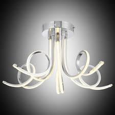 Besli Dalgali Dekoratif Led Li Modern Tavana Yapisik Avize 51728 02 C05 Cr Avize Modern Led