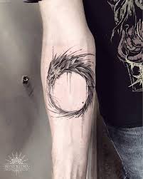 The ouroboros is a dragon biting or swallowing its own tail. Sketchy Ouroboros Dragon On My Irene Illusia Tattoo Facebook