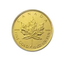 1 2 Oz Canadian Gold Maple Leaf Coin