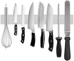 Good magnetic knife strips hold the knives firmly on the rack and pull them close with a nice slapping noise. Amazon Com Magnetic Knife Holder For Wall Ouddy 16 Inch Knife Magnetic Strip Stainless Steel Magnetic Knife Strip Bar Rack Block For Kitchen Utensil Holder Art Supply Organizer Tool Holder Kitchen