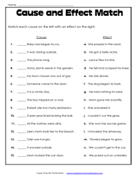 Cause And Effect Worksheets