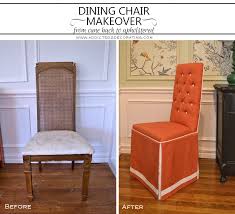 Dining Chair Makeover From Cane Back To Tufted Skirted Part 1 Addicted 2 Decorating Dining Chair Makeover Oversized Chair Living Room Leather Dining Room Chairs