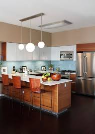 In this idea, the flooring, ceiling, stools, kitchen island, and cabinets are all finished in natural wood look which is definitely stunning. 28 Mid Century Modern Kitchen Ideas Modern Kitchen Mid Century Modern Kitchen Kitchen
