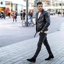 Channel your effortlessly cool vibe with steve madden's trendsetting boots for men. Men Style Leather Jacket Men Leather Jacket Black Chelsea Boots Outfit