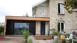 Extension De Maison Bordeaux Ossature Bois Red Cedar Polyrey Resine Agrandissement Maison Bois Maison En Pierre Extension Maison Bois