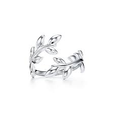 Paloma Picasso Olive Leaf Bypass Ring In Sterling Silver Tiffany Co Olive Leaf Ring Bypass Ring Olive Branch Ring