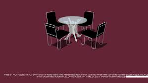 Shop our round glass dining tables selection from the world's finest dealers on 1stdibs. Dining Table White 3d Atlas Kd Base 42 D Glass Top 4 Paper Clip Chairs With Black Cushions Designed By John A Weick Ra Ap Leed On 08 November 2015