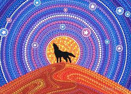 Night Of The Wandering Wolf By Elspeth Mclean Dot Painting Dot Art Painting Dots Art