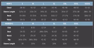 Greg Norman Apparel Sizing Guide