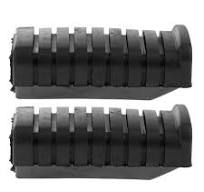 Motorcycle Left & Right Rubber Footrest Pedal Foot Peg Footpeg Cover for WY125 - Black