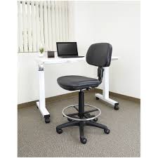 Union & scale task chair 2d lumbararms carbon vinyl sync tilt 54606. Worksmart Dc Series Vinyl Molded Foam Drafting Chair Black Dc517v Best Buy