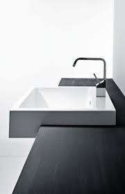 How to organize a bathroom counter. Minimalist Bathroom Modern White Vanity Sink And Wood Countertop Mastella Design Terma Trendy Bathroom Designs Modern Bathroom Minimalist Bathroom