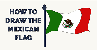 Flag of mexico official version of the flag of the united mexican states or mexico, adopted september 16th 1968 by decree (published august 17th 1968), ratio 4:7. How To Draw The Mexican Flag Really Easy Drawing Tutorial