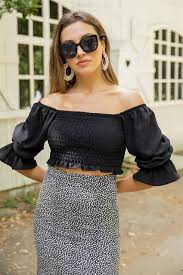 Gipeli Ispanyol Kol Top Siyah 2020 Kadin Olmak Siyah Bluz