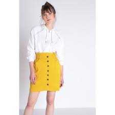 Jupe à motifs jaune moutarde de camaïeu. Jupe Instinct Droite Chino Jaune Moutarde Femme From Bonobo On 21 Buttons