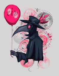 If patient is strong then will be cured for sure. Plague Doctor Balloon Drawing By Ludwig Van Bacon