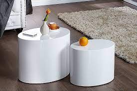 Konsolentisch campo im mexiko stil beistelltisch kiefer massiv mit 2 schubladen, 1 ablageboden weiß/braun lackiert 4,2 von 5 sternen 119 69,95 € 69,95 € 73,95 € 73,95€ Riess Ambiente Beistelltisch Division 50cm Weiss 2er Set Hochglanz Couchtisch Modern Design Oval Online Kaufen Otto