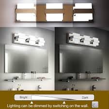 Bathroom wall lights over mirror. Buy Solfart Dimmable Led Modern Bathroom Vanity Lights Over Mirror 3 Lights Acrylic Stainless Steel Bath Wall Lighting Online In Vietnam B07t53fmzm