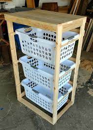 Watch the video here to see how it was built, and check out the plans following. 3 Tier Laundry Rack Total Cost To Build Including 3 Laundry Baskets 43 13 Laundry Basket Holder Diy Laundry Basket Laundry Basket Dresser