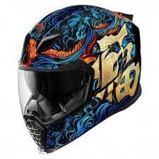 Icon Airflite Good Fortune Mens Street Road Riding Racing Dot Motorcycle Helmets Motorcycle Helmets Cool Motorcycle Helmets Helmet