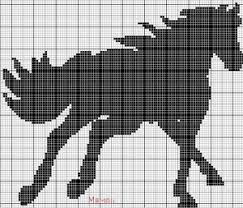 Size 24 x 29 cm (9,4 x 11,4 inch) 21 colors full stitch only. Running Horse Cross Stitch