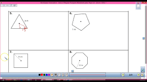 4 cm 10 m 7m. Area Of Regular Polygons Worksheet Youtube