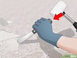 Chisel away as much of the mortar as you can. 3 Ways To Remove Thinset Wikihow