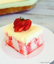 It's really simple, and uses fresh strawberries in the. Strawberry Jello Poke Cake W Pudding Frosting Creations By Kara