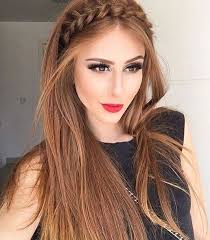 Lose Braid Around The Head Avedaibw Straight Prom Hair Half Up Hair Hairstyle