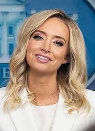 The press secretary was seen removing her mask to speak to reporters outside of the white house yesterday, nbc's carol lee reports.oct. Kayleigh Mcenany