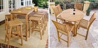 This set includes six swivel chairs and a 56 in. Set Up For A Fun Summer End Season With Outdoor High Top Table And Chairs