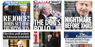 They give importance to news stories also with the celebrity gossips as their main content. Uk Newspaper Front Pages Announcing Boris Johnson S Expected Win