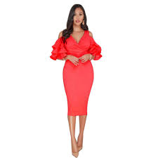 Maybe you would like to learn more about one of these? Ruffle Sleeve Cold Shoulder Midi Dress Plus Size Available Addicted2fashion