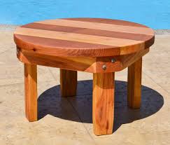5% coupon applied at checkout save 5% with coupon. Multi Colored Round Small Wood Side Table Forever Redwood