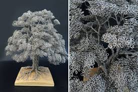 Maybe you would like to learn more about one of these? Artist Makes Intricate Tree Sculptures By Twisting Single Strands Of Wire Bored Panda