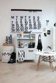 Black And White Kids Play Room Oversized Calendar In Kids Play Room Kidsdecor Blackandwhite Ikea Kids Kitchen Kid Room Decor Home Decor Bedroom