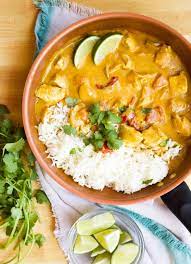Crumble in the chicken stock. Yellow Chicken Curry With Roasted Red Pepper Delicious Made Easy