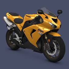 Kawasaki Ninja Sport Bike 3d Model Kawasaki Ninja Sport Bikes Ducati Hypermotard