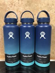 Canteens Bottles And Flasks 181408 New Limited Edition Cobalt Mint Waterfall Two Tone Ombre Hydro Flask Water Bottle Hydro Flask Accessories Pink Hydro Flask