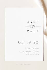 Minimal Modern Save The Date Card Minimalist Wedding Invitations Minimal Wedding Invitation Save The Date Invitations