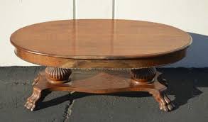 Queen anne era ball and claw feet tables. Antique Quarter Sawn Oak Claw Foot Oval Oak Coffee Table Approx 4 Feet Long X 2 1 2 Feet Wide