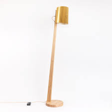 Holz Stehlampe Mit Schirm Zylindrisch 167cm 88274
