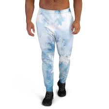 Blue Abstract Men S Joggers Blue Sky Cloud Casual Sweatpants For Men Made In Eu Mens Joggers Casual Sweatpants Fashion Joggers
