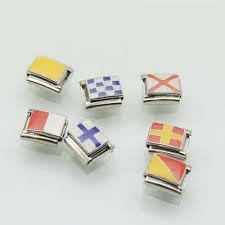 International maritime signal flags are various flags used to communicate with ships. 9mm Classic Links International Nautical Flags Maritime Signal Code Flag All 26 Alphabet Letters Italian Charm Bracelet Buy Nautical Flags Nautical Flag Charm Maritime Signal Flag Product On Alibaba Com
