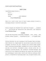 Pengumuman pendaftaran posbakum ptun bandar lampung. Contoh Surat Kuasa Khusus Sebagai Tergugat Edukasi Lif Co Id