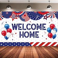 Maybe you would like to learn more about one of these? Patriotic Party Decorations Fabric Welcome Home Photography Backdrop Stars And Stripes Sign Banner For Patriotic Theme Deployment Returning Back Military Army Party Decorations 72 8 X 43 3 Inch Pricepulse