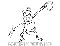 Pt Flea A Bugs Life Coloring Page Coloring Pages A Bug S Life Coloring Pages For Kids