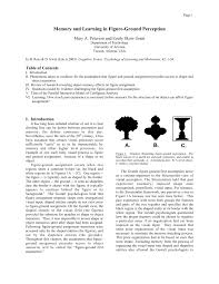 Figure and ground are complementary terms borrowed by cognitive linguistics from the gestalt psychology to explain various linguistic phenomena. Pdf Memory And Learning In Figure Ground Perception