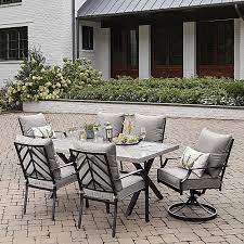 Sutton Rowe Silver Springs 7pc Dining Set Gray Sears 539 99 Sale Patio Furniture Dining Set Gray Patio Furniture Nyc Furniture