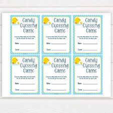 Baby guess how many candies in the bottle guess how many are in the jar baby shower game guess how many in jar guess how many candy in jar template baby shower guess how many. Candy Guessing Game Rubber Ducky Printable Baby Shower Games Ohhappyprintables